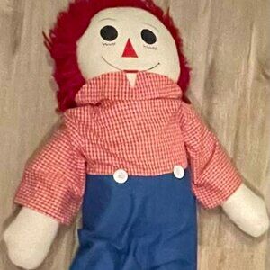 Vintage Large 37” Raggedy Andy doll Handmade 60’s 70’s - Collectible